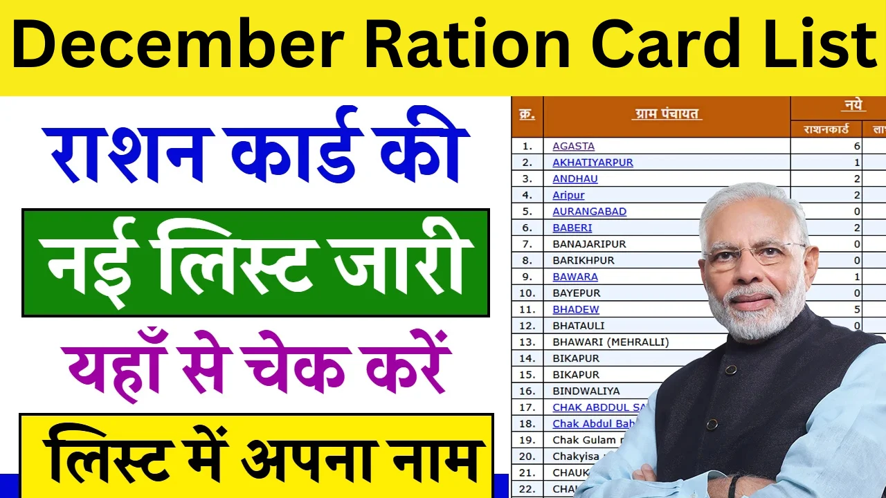 Ration Card Gramin List: राशन कार्ड की नई ग्रामीण लिस्ट जारी, जल्दी नाम चेक करें